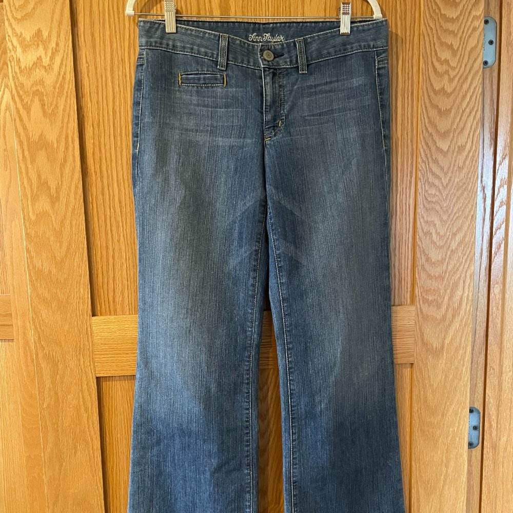 Ann Taylor Wide Leg Jeans Medium Wash Sz 6
